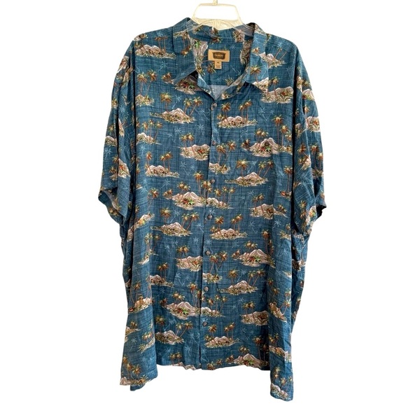 Foundry Hawaii Tropical Shirt Button Up Collar Short Sleeve Size 4XL - Picture 1 of 8